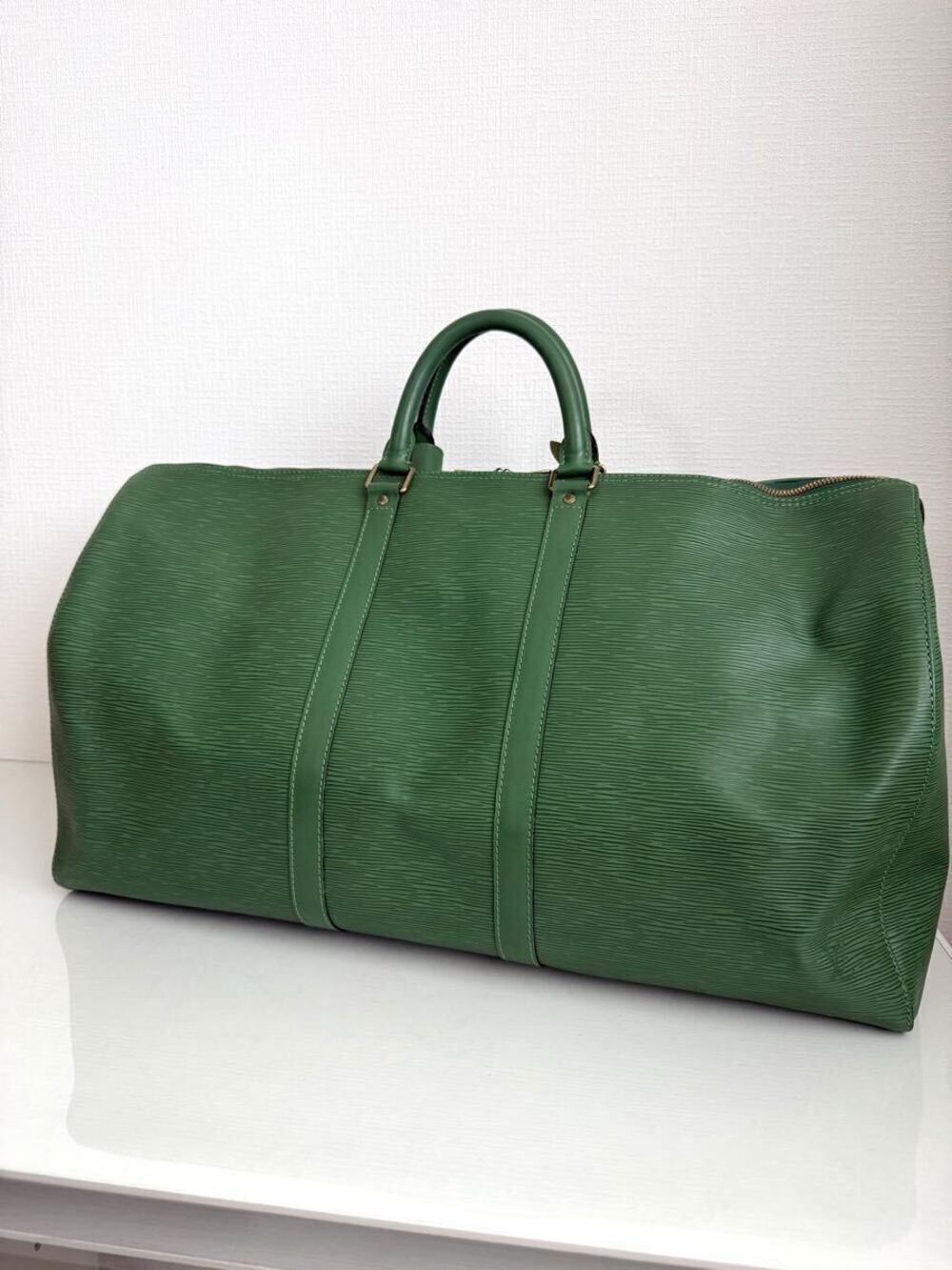 Louis Vuitton Keepall Epi Green Boston Bag Handbag Travel - Picture 3 of 10